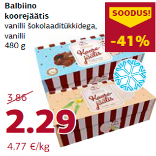 Allahindlus - Balbiino koorejäätis