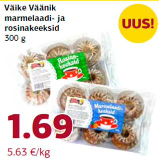 Allahindlus - Väike Väänik marmelaadi- ja rosinakeeksid 300 g