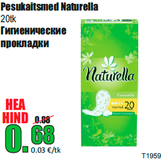 Allahindlus - Pesukaitsmed Naturella 20tk