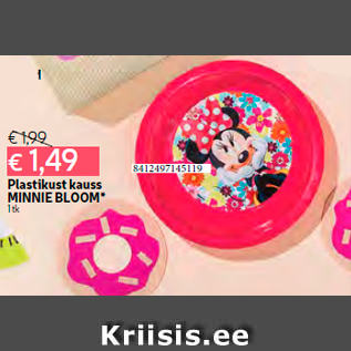 Allahindlus - Plastikust kauss MINNIE BLOOM* 1 tk