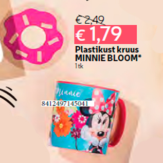 Allahindlus - Plastikust kruus MINNIE BLOOM* 1 tk