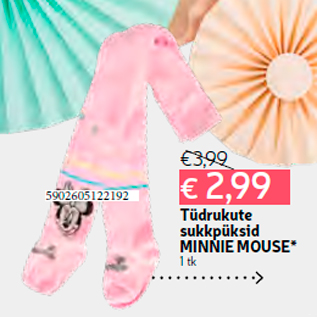 Allahindlus - Tüdrukute sukkpüksid MINNIE MOUSE* 1 tk