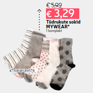 Allahindlus - Tüdrukute sokid MYWEAR*