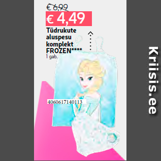 Allahindlus - Tüdrukute aluspesu komplekt FROZEN**** 1 gab.