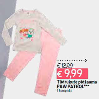 Allahindlus - Tüdrukute pidžaama PAW PATROL*** 1 komplekt