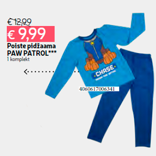 Allahindlus - Poiste pidžaama PAW PATROL*** 1 komplekt