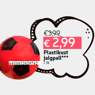 Allahindlus - Plastikust jalgpall*** 1 tk