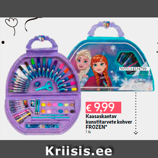 Allahindlus - Kaasaskantav kunstitarvete kohver FROZEN* 1 tk