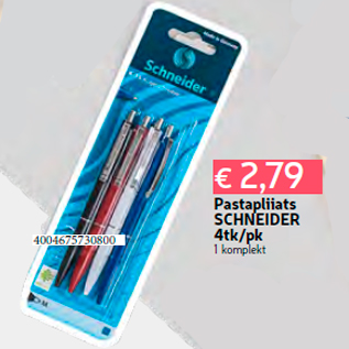 Allahindlus - Pastapliiats SCHNEIDER 4tk/pk 1 komplekt