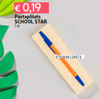 Allahindlus - Pastapliiats SCHOOL STAR 1 tk