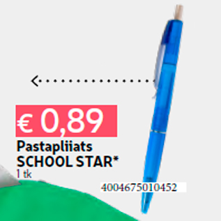 Allahindlus - Pastapliiats SCHOOL STAR* 1 tk