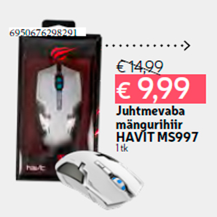 Allahindlus - Juhtmevaba mängurihiir HAVIT MS997 1 tk