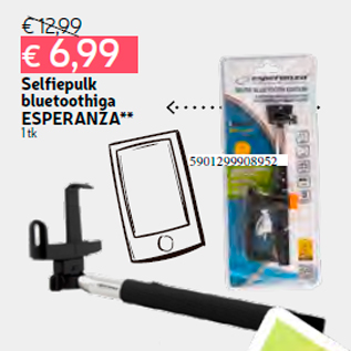 Allahindlus - Selfiepulk bluetoothiga ESPERANZA** 1 tk