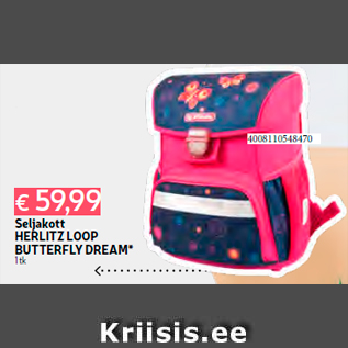 Allahindlus - Seljakott HERLITZ LOOP BUTTERFLY DREAM* 1 tk