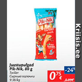 Allahindlus - Juustupulgad Pik-Nik, 80 g