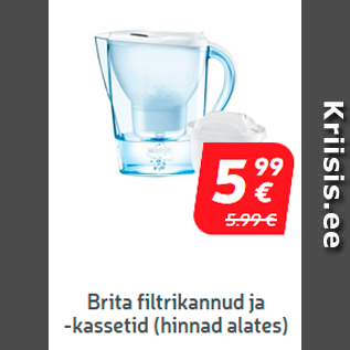 Allahindlus - Brita filtrikannud ja -kassetid (hinnad alates)