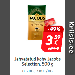 Allahindlus - Jahvatatud kohv Jacobs Selection, 500 g