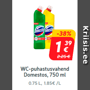 Allahindlus - WC-puhastusvahend Domestos, 750 ml