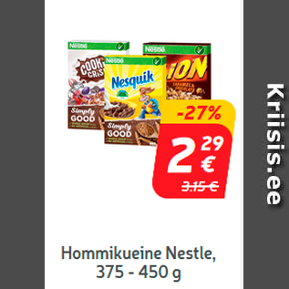 Allahindlus - Hommikueine Nestle, 375 - 450 g*