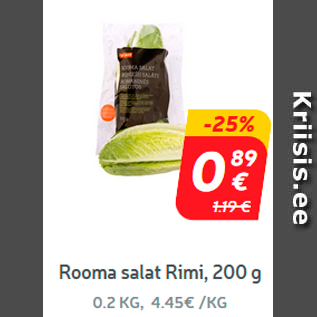 Allahindlus - Rooma salat Rimi, 200 g