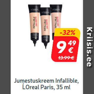 Allahindlus - Jumestuskreem Infallible, L´Oreal Paris, 35 ml