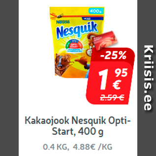 Allahindlus - Kakaojook Nesquik Opti-Start, 400 g