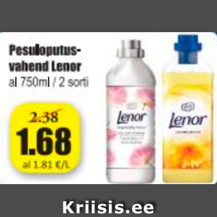 Allahindlus - Pesuloputusvahend Lenor