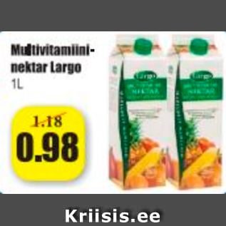 Allahindlus - Multivitamiininektar Largo 1 L