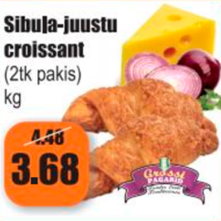 Allahindlus - Sibula-juustu croissant