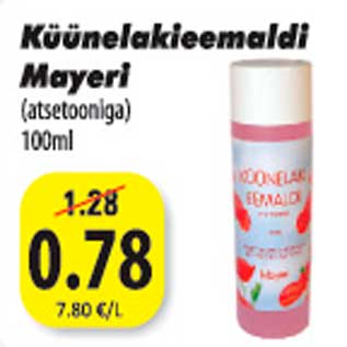 Allahindlus - Küünelakieemaldi Mayeri 100ml