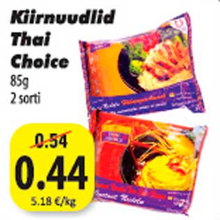 Allahindlus - Kiirnuudlid Thai Choice 85 g 2sorti