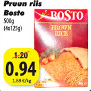 Allahindlus - Pruun riis Bosto 500g (4 x 125g)