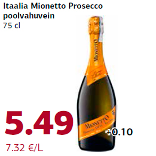 Allahindlus - Itaalia Mionetto Prosecco poolvahuvein 75 cl