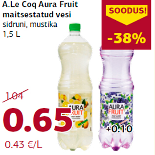 Allahindlus - A.Le Coq Aura Fruit maitsestatud vesi