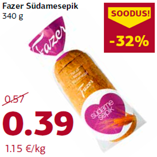 Allahindlus - Fazer Südamesepik 340 g