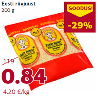 Allahindlus - Eesti riivjuust 200 g