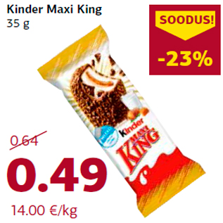 Allahindlus - Kinder Maxi King 35 g