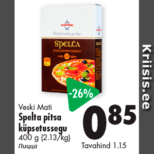 Allahindlus - Veski Mati Spelta pitsa küpsetussegu