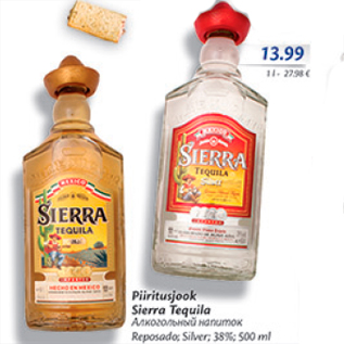 Allahindlus - Piiritusjook Sierra Tequila