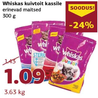 Allahindlus - Whiskas kuivtoit kassile