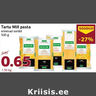 Allahindlus - Tartu Mill pasta