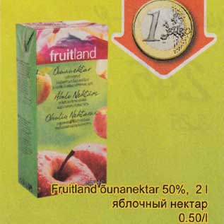 Allahindlus - Fruitland õunanektar 50%, 2 l