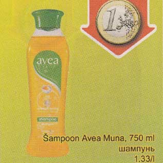 Allahindlus - Šampoon Avea Muna, 750 ml