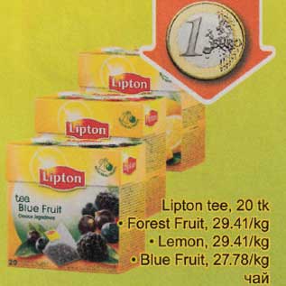 Allahindlus - Lipton tee, 20 tk