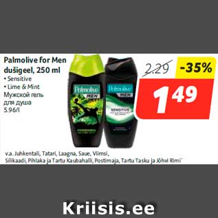 Allahindlus - Palmolive for Men dušigeel, 250 ml