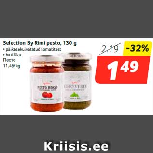 Allahindlus - Selection By Rimi pesto, 130 g