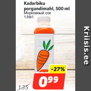 Allahindlus - Kadarbiku porgandimahl, 500 ml