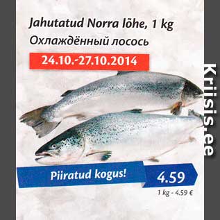 Allahindlus - jahutatud Norra lõhe, 1 kg