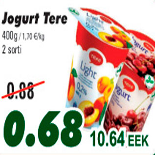 Allahindlus - Jogurt Tere