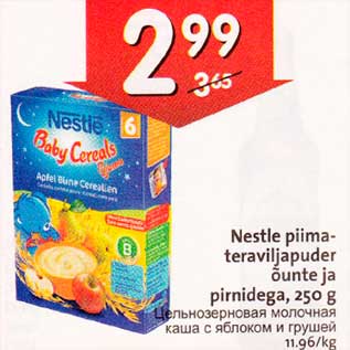 Allahindlus - Nestle piimateraviljapuder õuntе ja pirnidega, 250 g